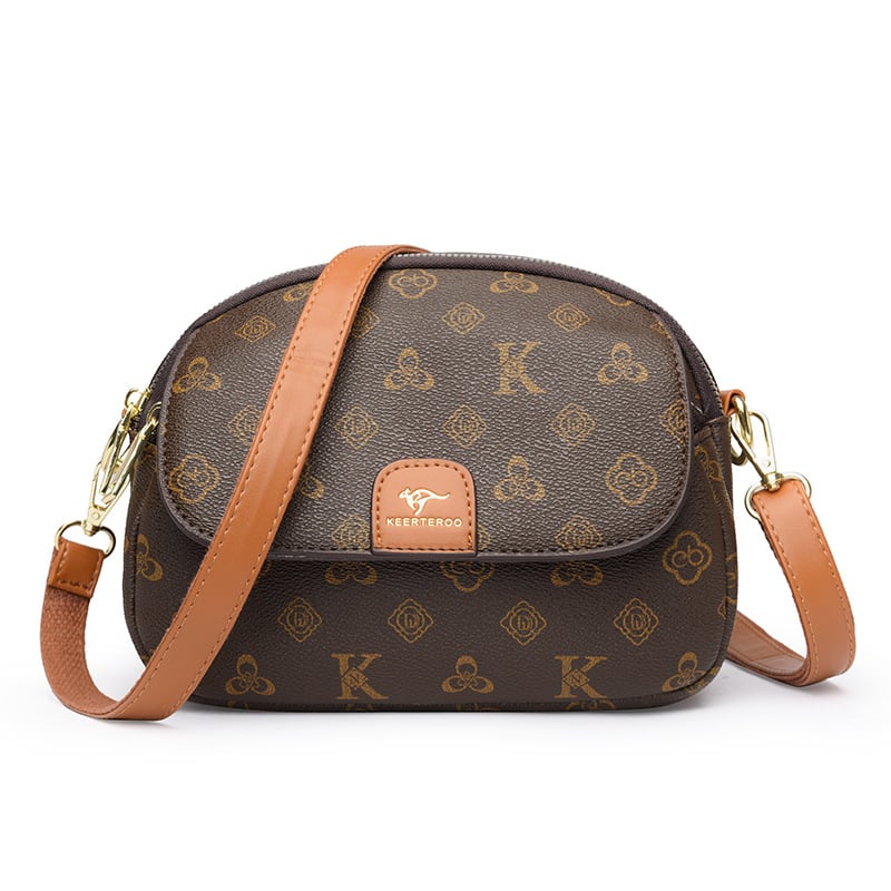 Ženska crossbody torba u korejskom stilu, vintage inspiracija, otisak s motivom školjke, svestrana i stilska torba preko ramena