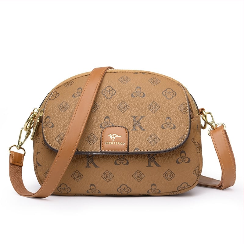 Ženska crossbody torba u korejskom stilu, vintage inspiracija, otisak s motivom školjke, svestrana i stilska torba preko ramena