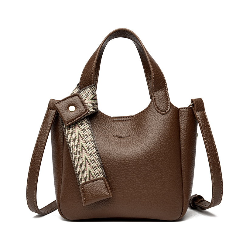 Ženska Tote torba s ručkom, vrhunska tekstura, novi model 2025, jednofarbna, velika kapaciteta, za nošenje na ramenu ili kao crossbody