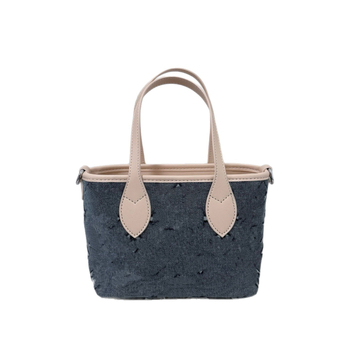 Ženska bucket bag, urbanistički minimalistički dizajn, PU denim, srednja veličina, zatvarač, crossbody naramenica, jesen 2025