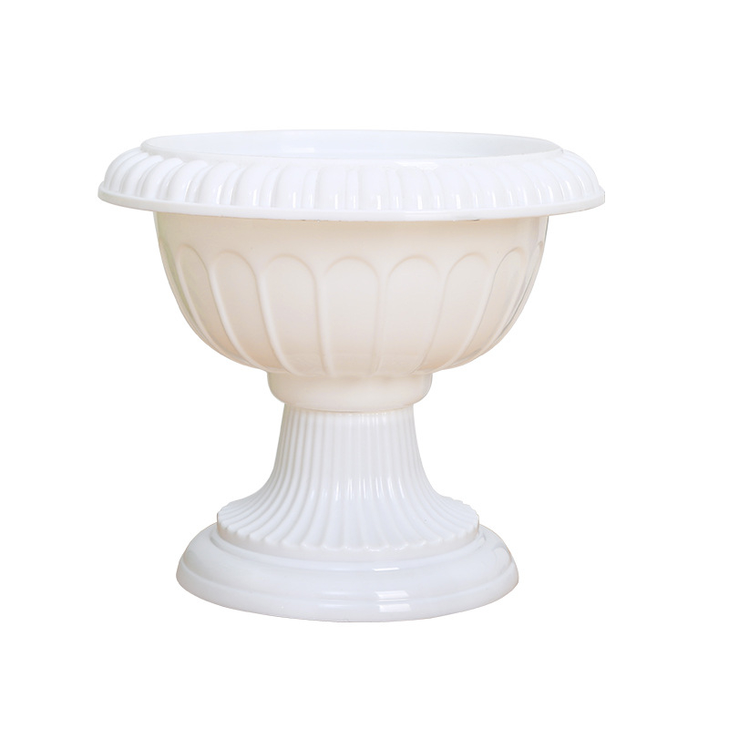 Ghiveci rotund din plastic, în stil roman, pentru birou în design nordic, ghiveci mini pentru suculente, design minimalist și creativ