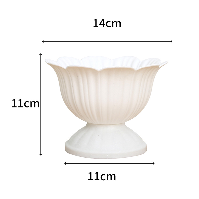 Ghiveci rotund din plastic, în stil roman, pentru birou în design nordic, ghiveci mini pentru suculente, design minimalist și creativ