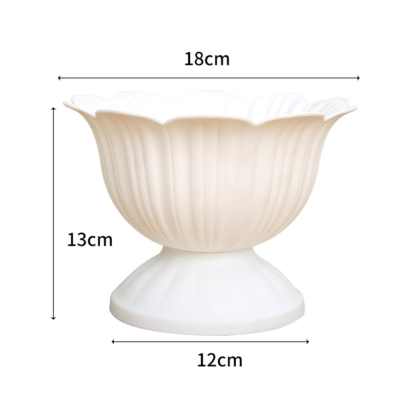 Ghiveci rotund din plastic, în stil roman, pentru birou în design nordic, ghiveci mini pentru suculente, design minimalist și creativ