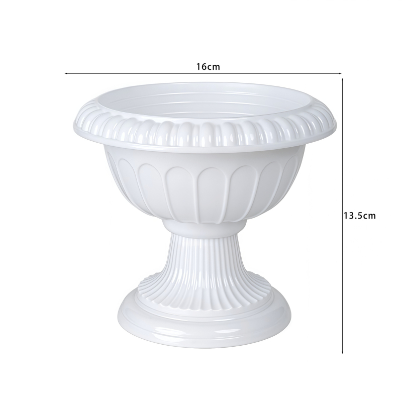 Ghiveci rotund din plastic, în stil roman, pentru birou în design nordic, ghiveci mini pentru suculente, design minimalist și creativ