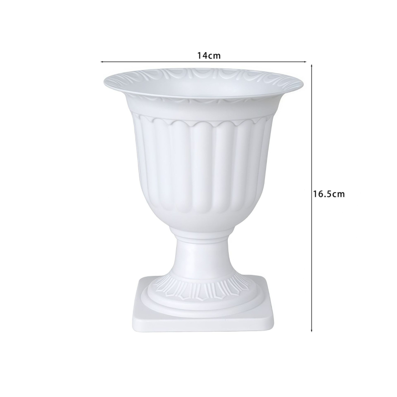 Ghiveci rotund din plastic, în stil roman, pentru birou în design nordic, ghiveci mini pentru suculente, design minimalist și creativ