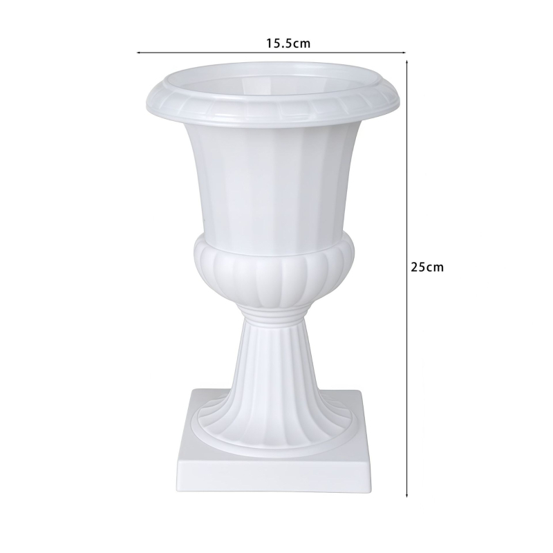 Ghiveci rotund din plastic, în stil roman, pentru birou în design nordic, ghiveci mini pentru suculente, design minimalist și creativ