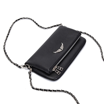 Ženska torbica s dizajnom krila, mala kvadratna, PU koža, preko ramena ili crossbody, elegantna i kompaktna