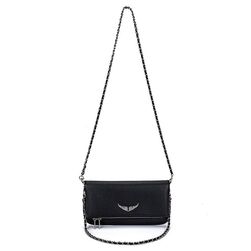 Ženska torbica s dizajnom krila, mala kvadratna, PU koža, preko ramena ili crossbody, elegantna i kompaktna