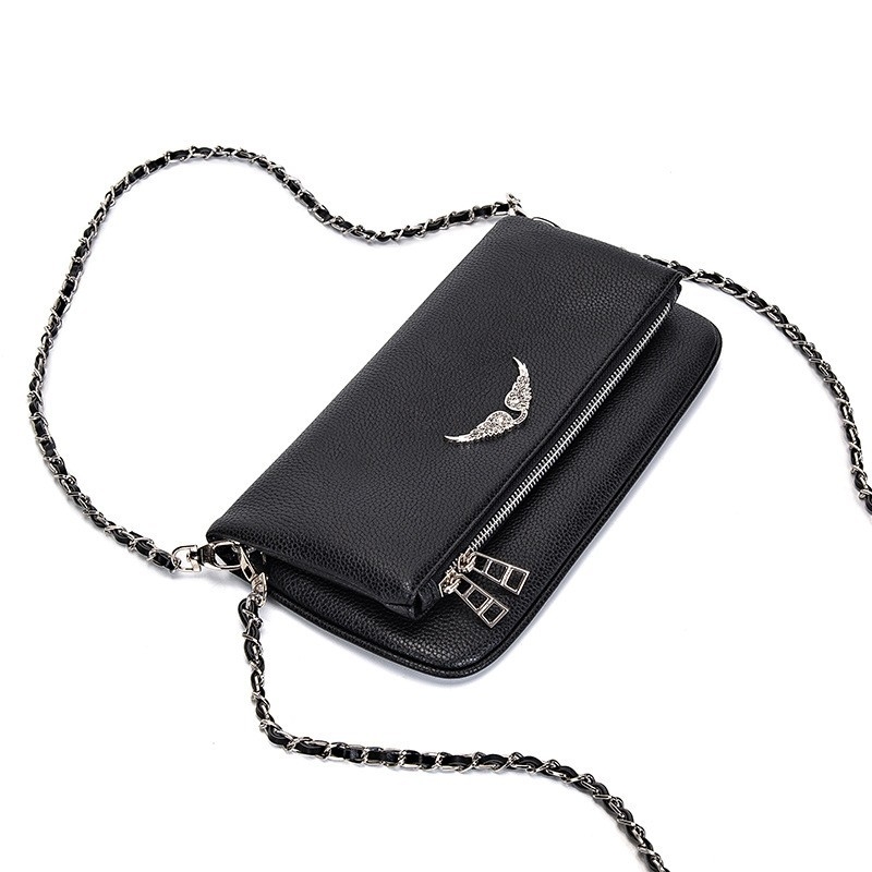 Ženska torbica s dizajnom krila, mala kvadratna, PU koža, preko ramena ili crossbody, elegantna i kompaktna
