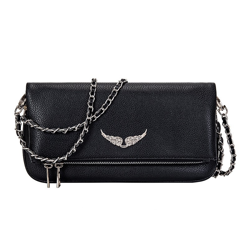 Ženska torbica s dizajnom krila, mala kvadratna, PU koža, preko ramena ili crossbody, elegantna i kompaktna