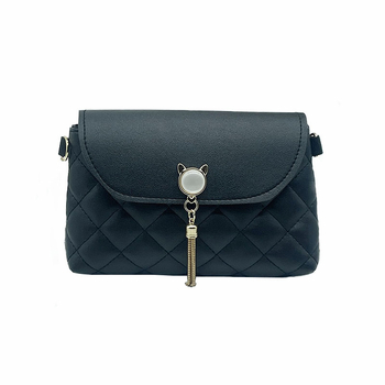 Slatka modna ukrasna kvadratna torbica s izvezenim dijamantnim uzorkom, privjesak s glavom mačke, crossbody, za mobitel i novčanik