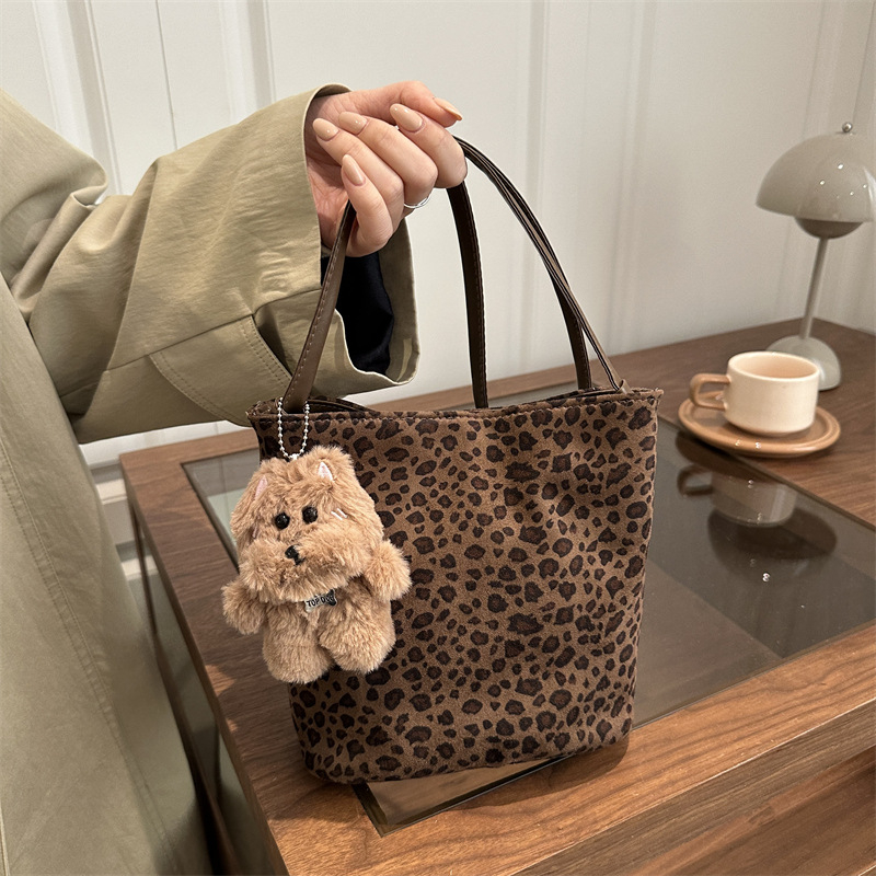 Ženska torba za rame s leopard printom, velika kapaciteta, PU koža, vodootporna, za nošenje preko ramena ili crossbody