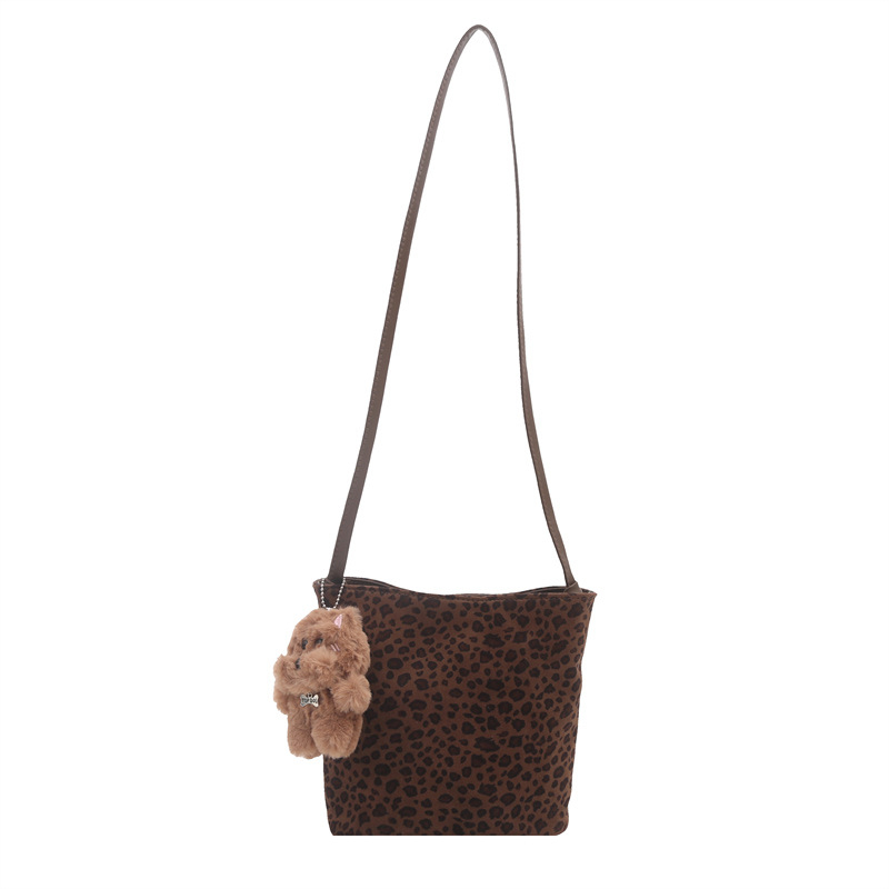 Ženska torba za rame s leopard printom, velika kapaciteta, PU koža, vodootporna, za nošenje preko ramena ili crossbody