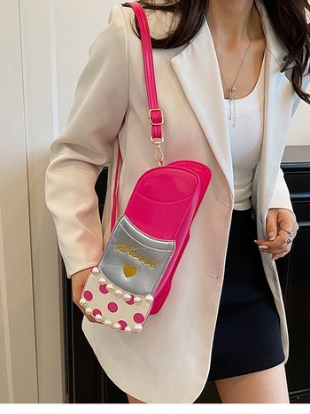 Mala crossbody torba s etuijem za ruž i perlama, ženska torba za rame u korejskom stilu