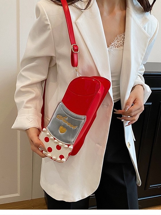 Mala crossbody torba s etuijem za ruž i perlama, ženska torba za rame u korejskom stilu