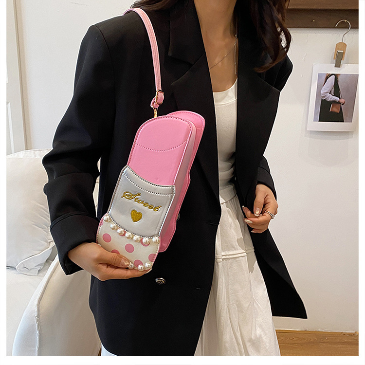 Mala crossbody torba s etuijem za ruž i perlama, ženska torba za rame u korejskom stilu