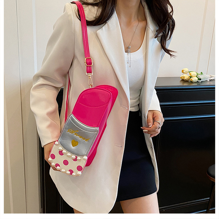 Mala crossbody torba s etuijem za ruž i perlama, ženska torba za rame u korejskom stilu