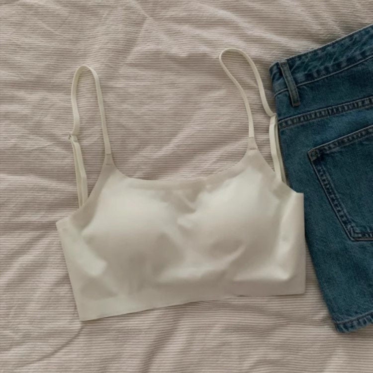 Pamukasti grudnjak s U-oblikom, bez leđa, push-up za male grudi, top stil, nevidljiv ispod odjeće