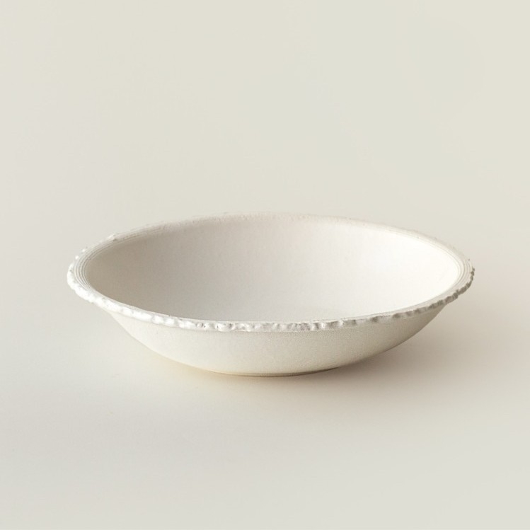 Veselă ceramică albă pentru o singură persoană — set minimalist de veselă de masă, bol pentru orez și tăiței instant, bol de supă în stil restaurant, bol în formă de trompetă