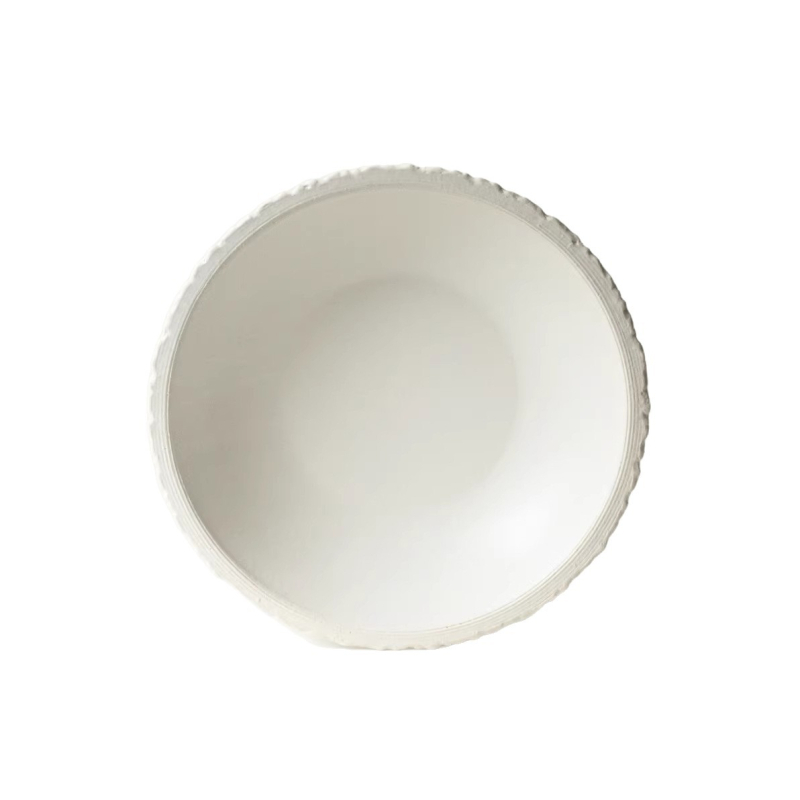 Veselă ceramică albă pentru o singură persoană — set minimalist de veselă de masă, bol pentru orez și tăiței instant, bol de supă în stil restaurant, bol în formă de trompetă
