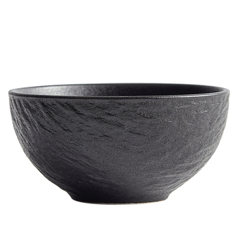 Bol ceramic pentru orez, textură piatră moka, design modern minimalist, diametru 11–11,9 cm, compatibil cu microunde, potrivit pentru deserturi și fructe
