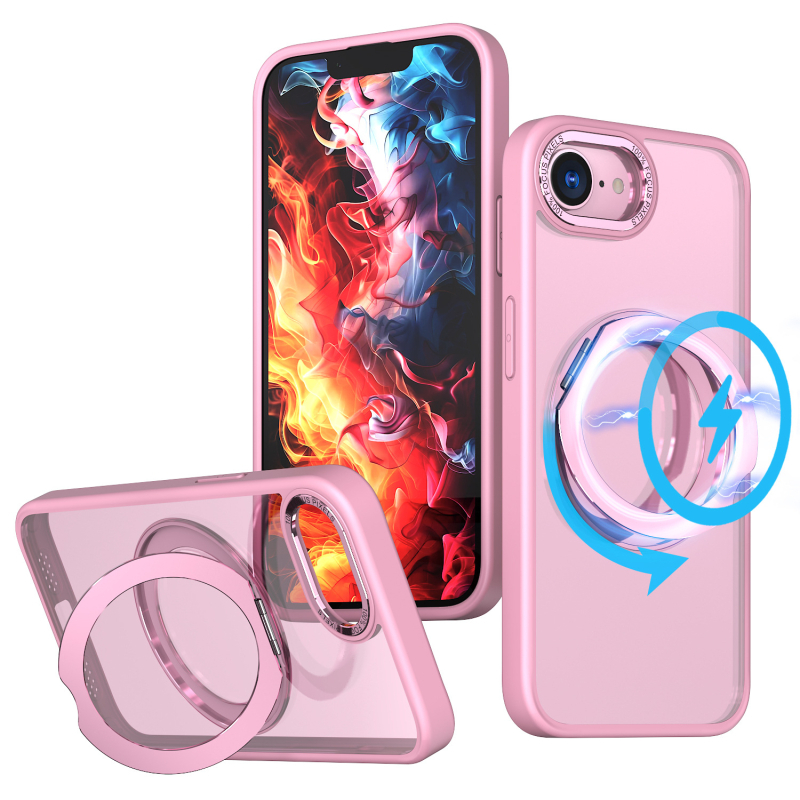 Калъф за iPhone 17 серия със 360° въртящ се пръстен-стойка и MagSafe