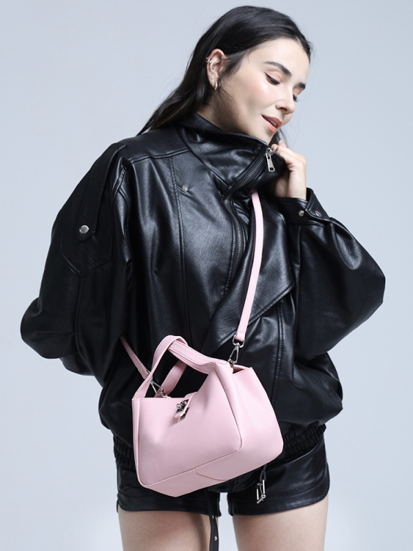 Ženska kožna torbica-košara, proljeće–ljeto, jednodavna i elegantna, velika kapaciteta, za rame ili crossbody