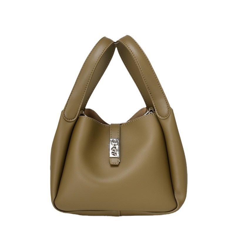 Ženska kožna torbica-košara, proljeće–ljeto, jednodavna i elegantna, velika kapaciteta, za rame ili crossbody