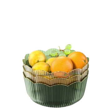 Vas de salata în stil japonez, margine aurie, din PET, farfurie pentru fructe și bol de desert, cu un model floral creativ.