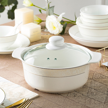 Set de veselă din porțelan de os – farfurii ceramice și boluri mici pentru bucătărie, design modern simplu