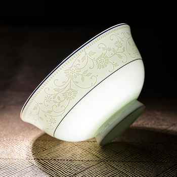 Set de veselă din porțelan de os – farfurii ceramice și boluri mici pentru bucătărie, design modern simplu