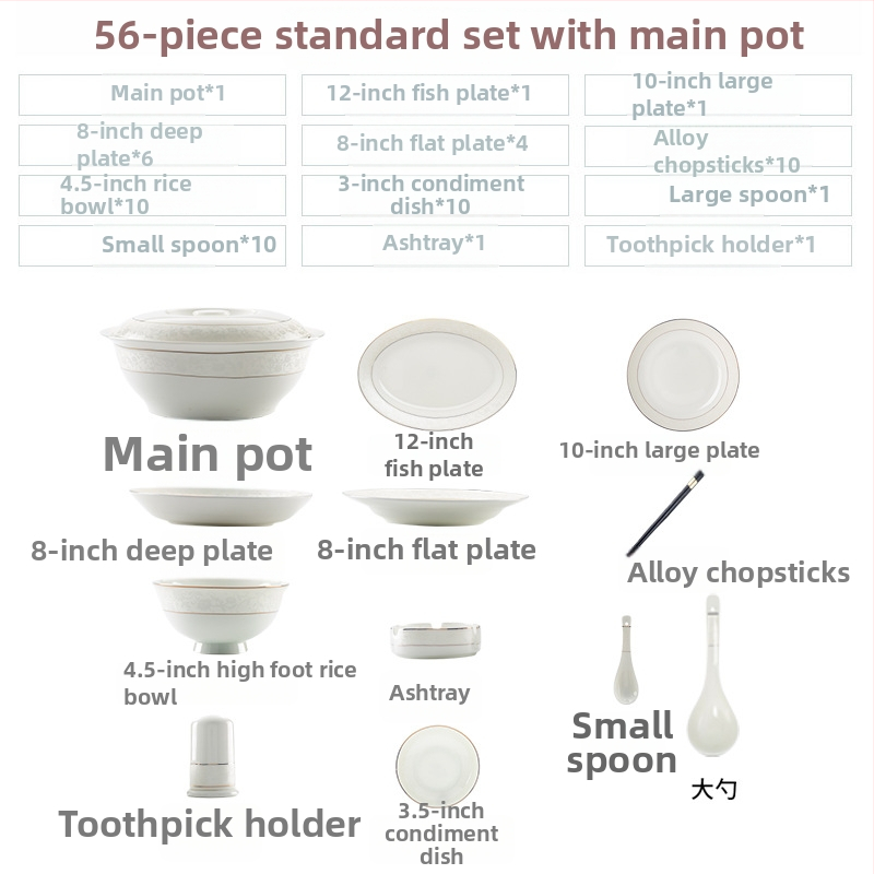 Sada riadu z kostného porcelánu – keramické tanieriky a malé misky, moderný jednoduchý dizajn