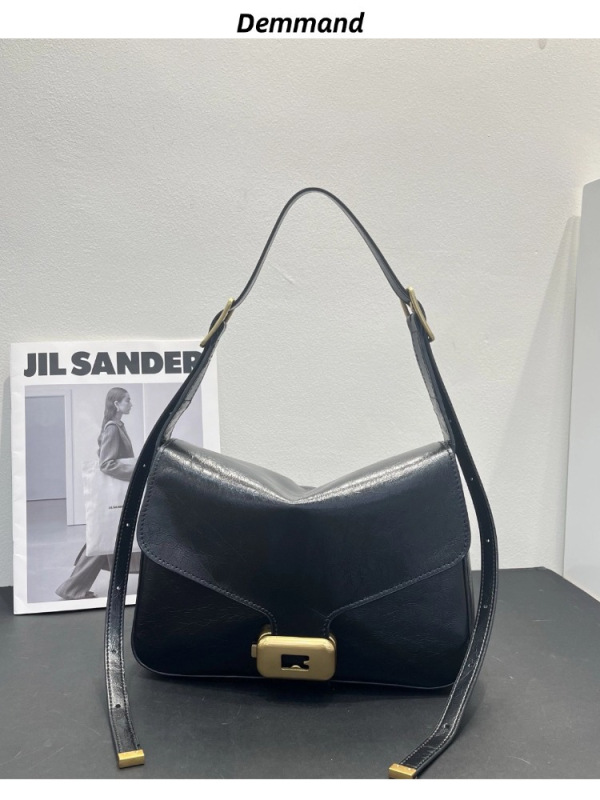 Ženska torbica od prave kože, sedlastog dizajna, crossbody, malog kvadratnog oblika, proljeće 2026, retro luksuz