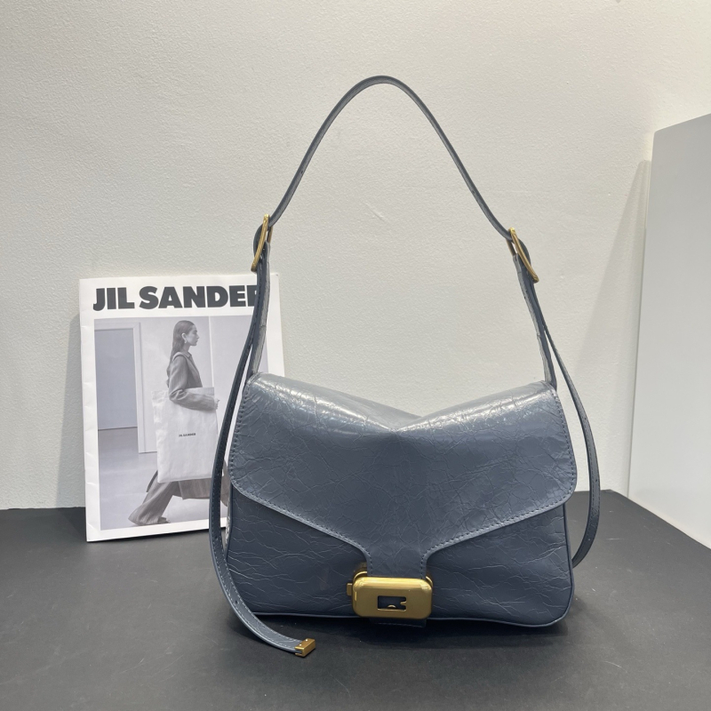 Ženska torbica od prave kože, sedlastog dizajna, crossbody, malog kvadratnog oblika, proljeće 2026, retro luksuz