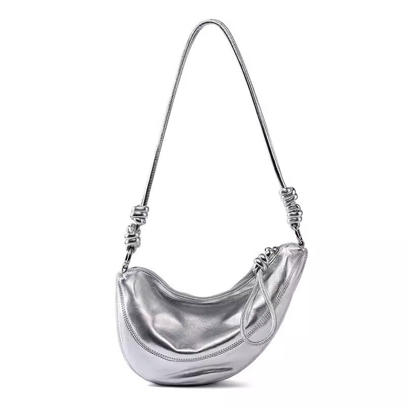 Annmuu Mala ženska torbica ispod pazuha, zima 2025, croissant oblik, crossbody torba s jednim remenom