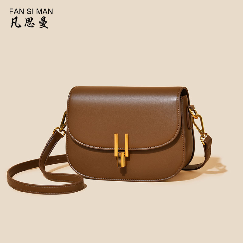 Fansiman ženska crossbody saddle torba - mala veličina, PU koža, polukružni oblik, gradski stil, proljeće-ljeto moda