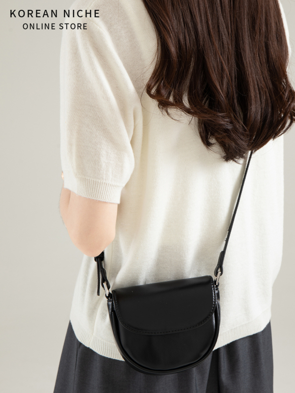 Ženska mala torba u obliku sedla od PU, gradski minimalistički stil, preko ramena ili crossbody, luksuzan izgled