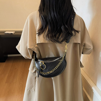 Benlan ženska sedlasta torba s lancem, retro stil, crossbody, jesen-zima 2025