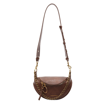 Benlan ženska sedlasta torba s lancem, retro stil, crossbody, jesen-zima 2025
