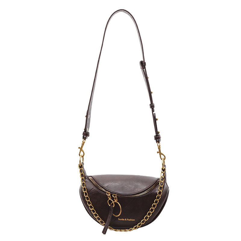 Benlan ženska sedlasta torba s lancem, retro stil, crossbody, jesen-zima 2025