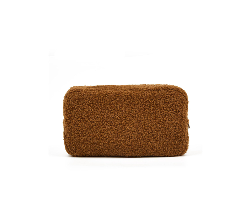 Jednobojna Teddy Velvet kozmetička torbica, velika kapaciteta za njegu kože, putna pliš torbica za toaletne potrepštine, torbica za ruž