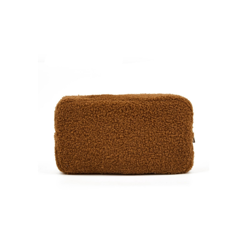 Jednobojna Teddy Velvet kozmetička torbica, velika kapaciteta za njegu kože, putna pliš torbica za toaletne potrepštine, torbica za ruž