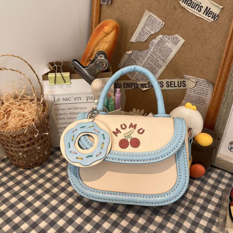 DIY komplet za ručnu izradu crossbody torbe tipa saddle, slatka trešnjina PU materijal, mala veličina