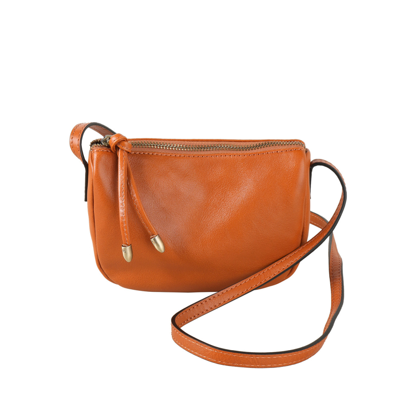 Ženska torba od biljno kaljene kože goveda, torba tipa sedlo, mala kožna crossbody torba, prava koža, jesen-zima 2025