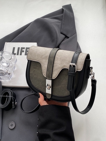 Ženska saddle torba u francuskom stilu od denima, ljeto 2025, luksuzna crossbody torba s kontrastnim bojama