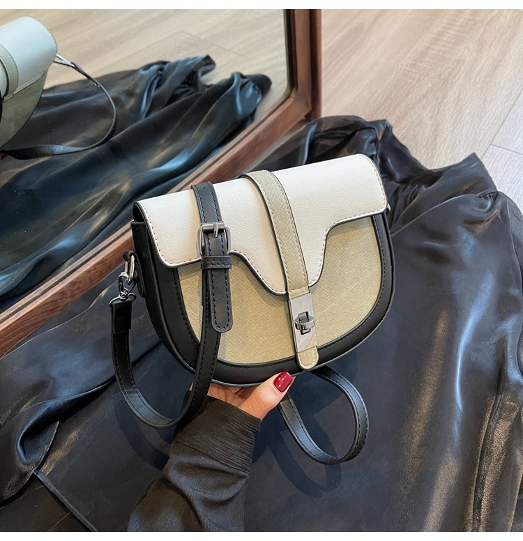 Ženska saddle torba u francuskom stilu od denima, ljeto 2025, luksuzna crossbody torba s kontrastnim bojama