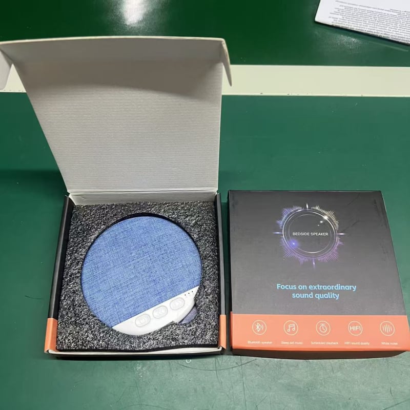 Λεπτό ασύρματο ηχείο Bluetooth κάτω από το μαξιλάρι με χρονοδιακόπτη ύπνου και λευκό θόρυβο