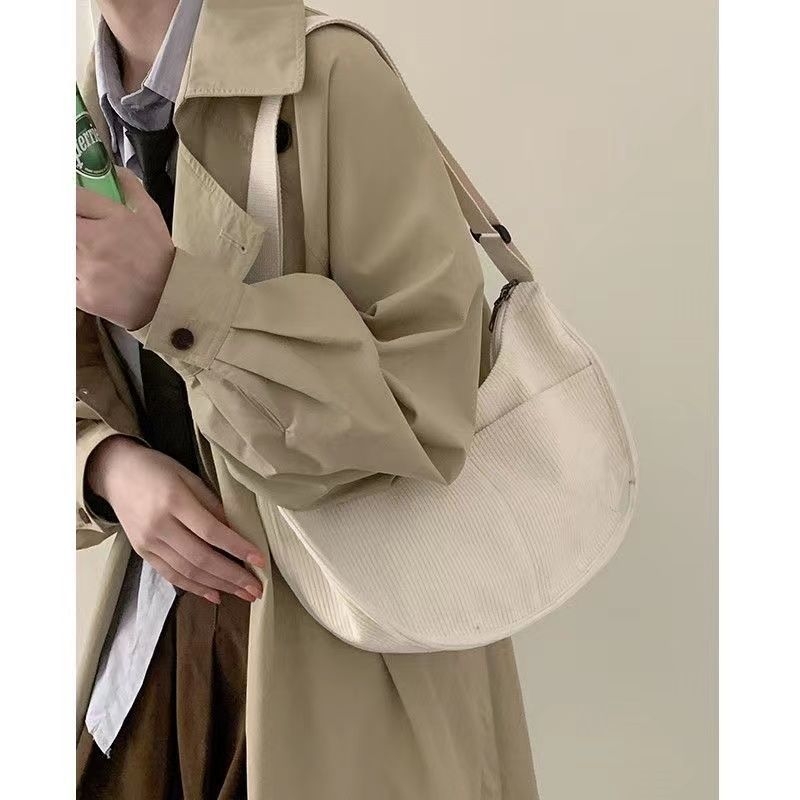 Sveobuhvatna crossbody torba za jesen-zimu 2025, platnena sedlovna torba, mala torba za studente