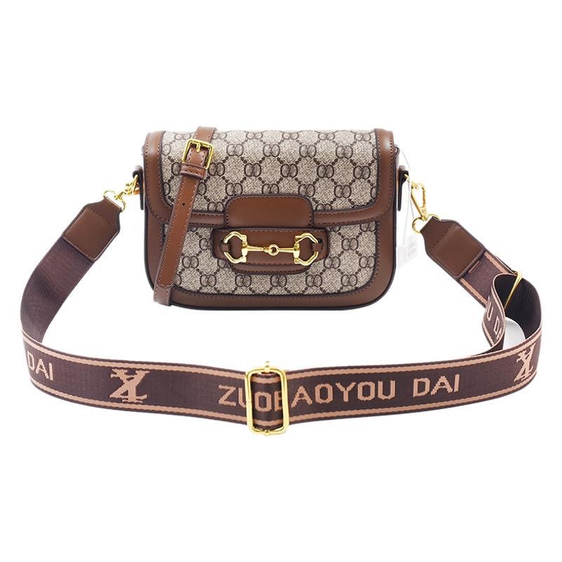 Ženska torbica tipa sedlo, visoke kvalitete, crossbody, kontrastne boje, široka naramenica, ljeto 2025, retro stil