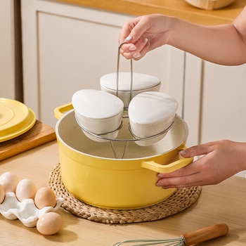 Bol ceramic pentru aburi, în formă de evantai, cu capac – bol de aburi pentru orez, legume și carne